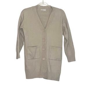 Aster Khaki Longline Cardigan Dark Academia Professor Poetcore M
